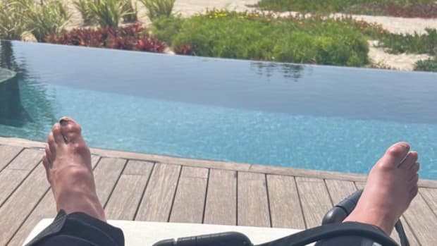 A photo posted to Instagram in March 2024 by Cristiano Ronaldo showing the soccer star's swollen feet